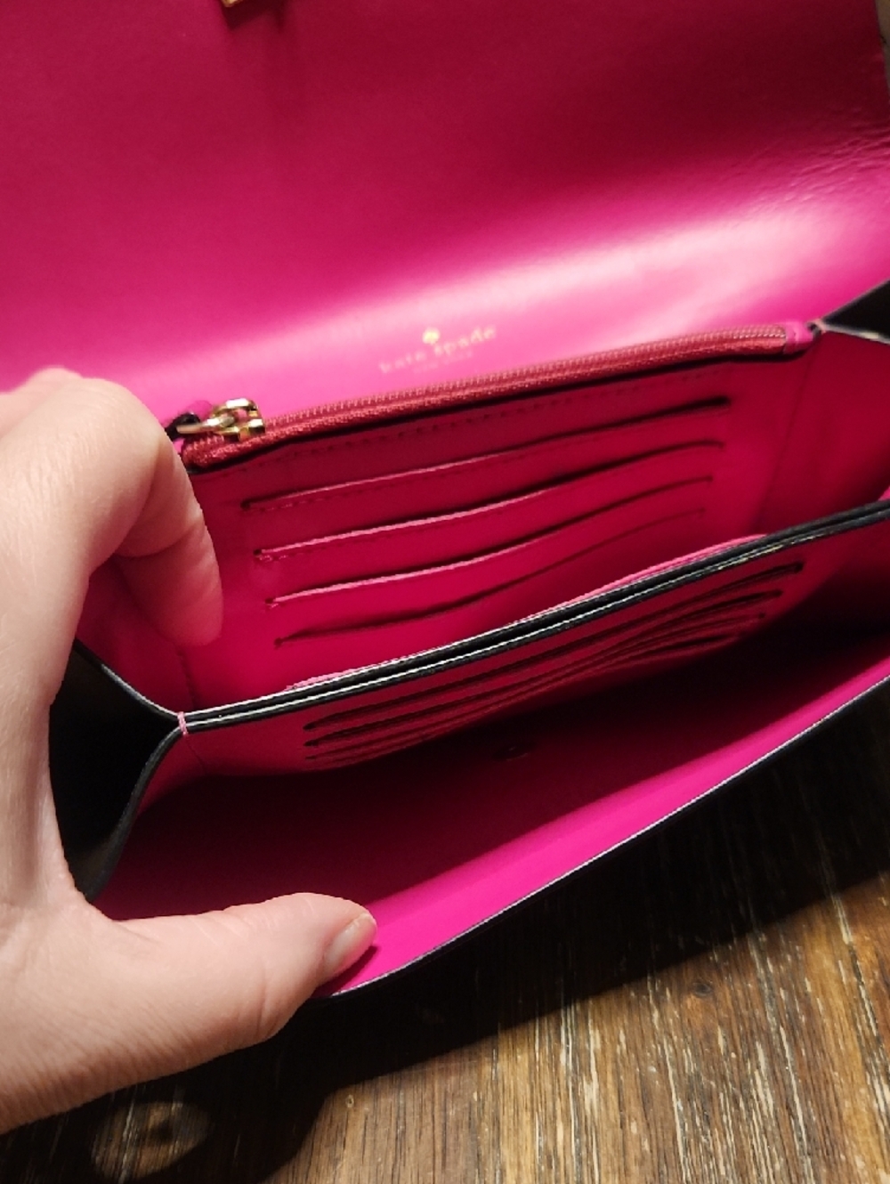 Kate Spade Arbour Hill Pim leather wallet / Pink Interior